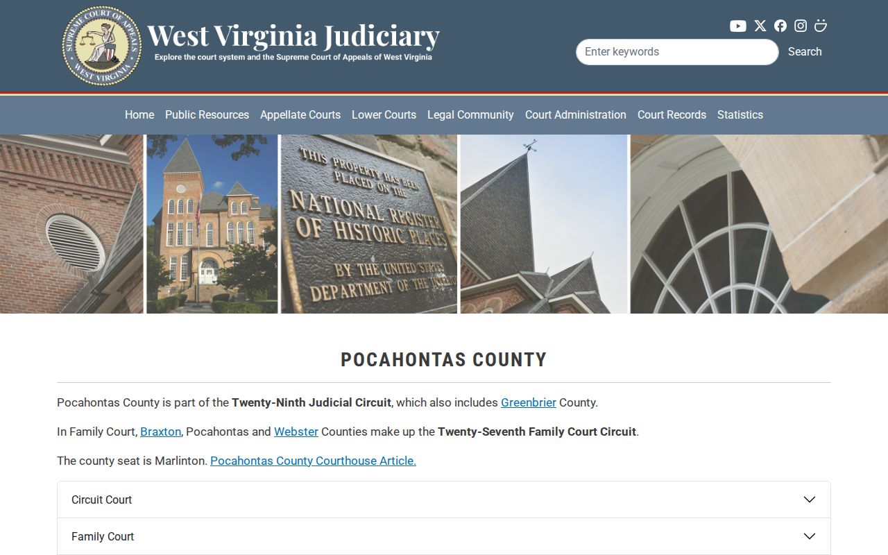 Pocahontas County criminal docket court and clerk contacts